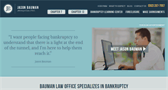 Desktop Screenshot of baumanbankruptcylaw.com